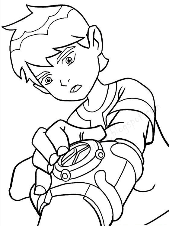 Ben 10 Character Collage Coloring Page