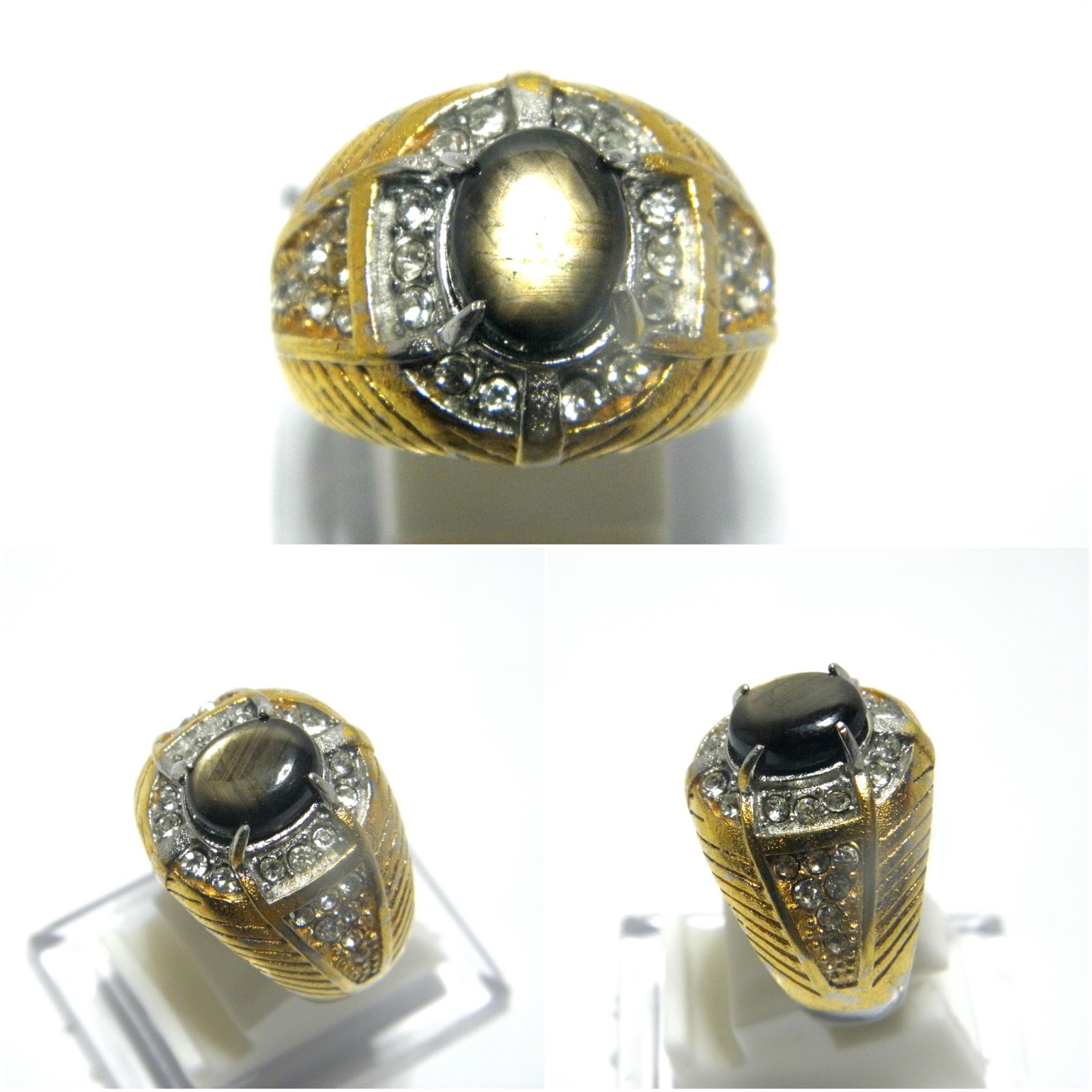 cincin batu permata black safir sapphire cincin batu permata black safir sapphire