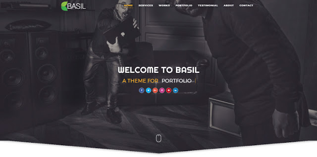 Basil portfolio blogger template