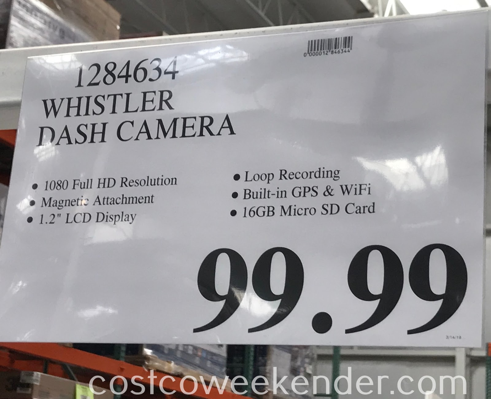 Whistler Dash Cam Costco Weekender