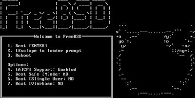 FreeBSD 9 boot menu