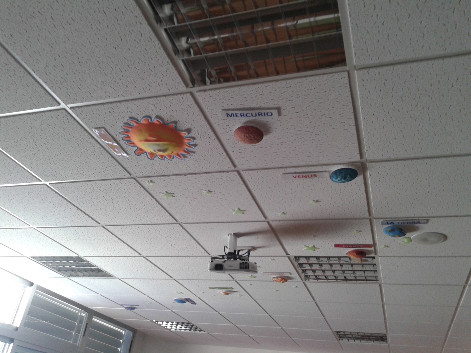 La clase de Laura: Un Sistema Solar en el techo de clase