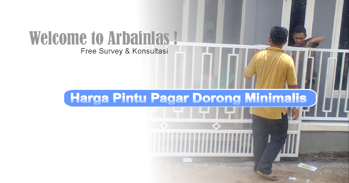 Harga Pintu Pagar Besi Dorong Minimalis Rp.650.000 untuk gerbang rumah