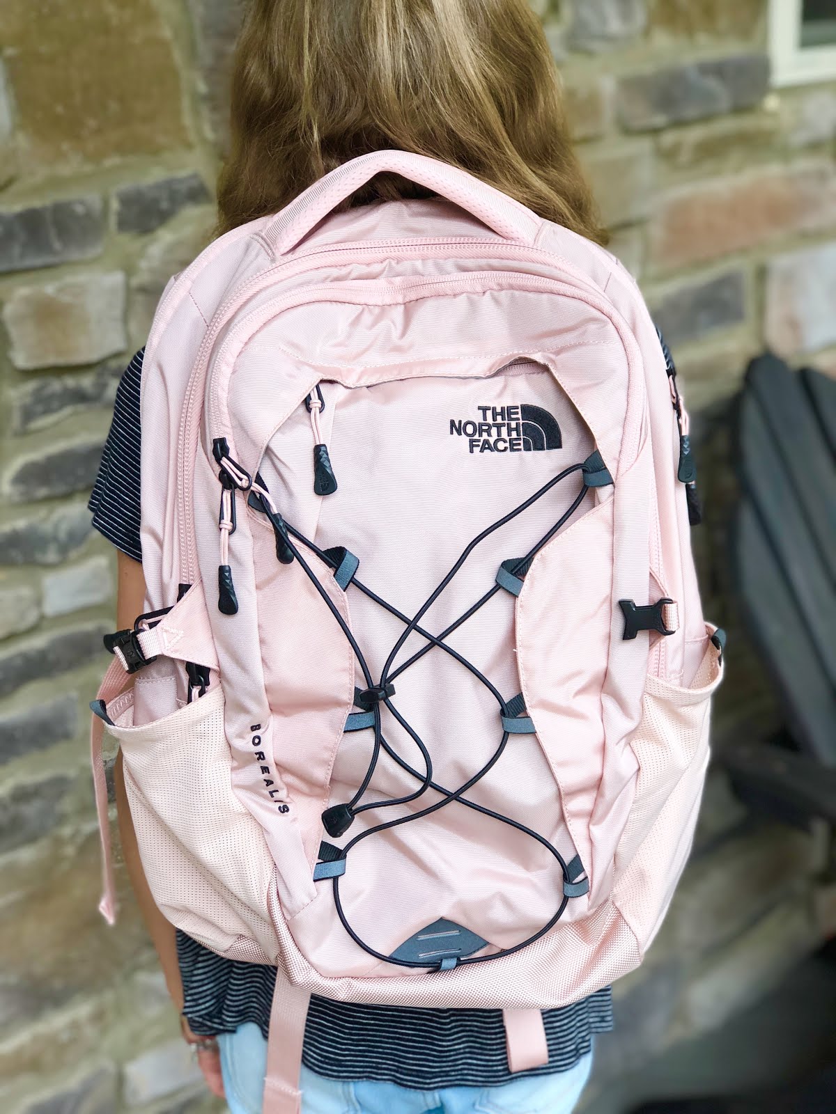blush north face backpack