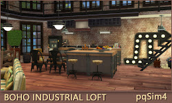 boho sims industrial loft cc speed pqsims4 build
