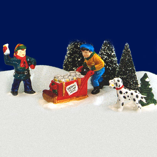 Christmas Village Dog 