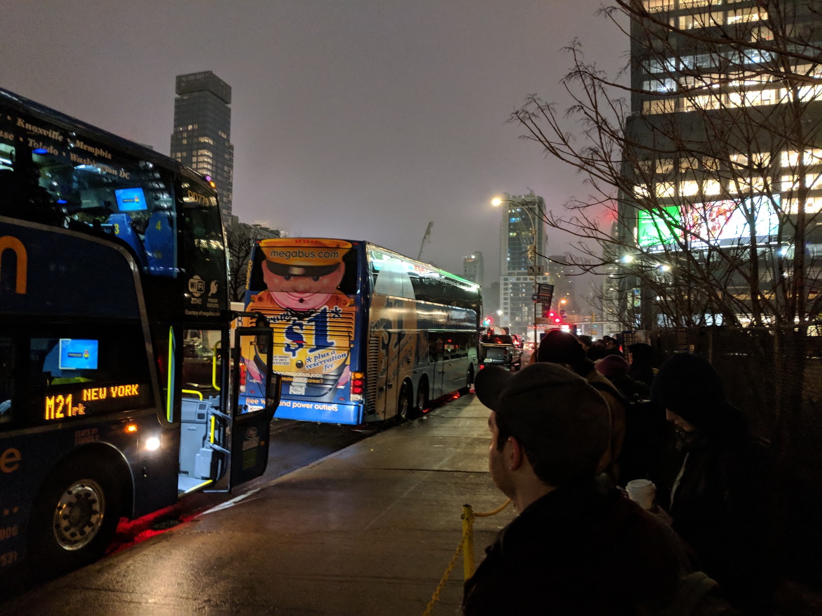 Megabus NYC at 34th Street bt 11 and 12th Avenue