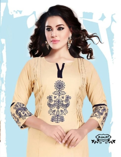 Rishika Shruti Rayon Embroidered Casual wear kurtis wholesaler