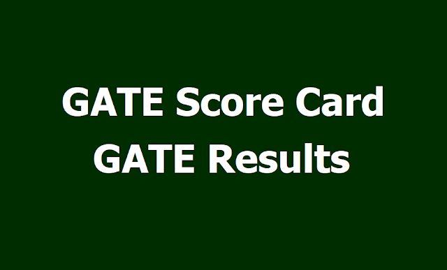 GATE 2019 Score Card, Results Download from gate.iitm.ac.in GATE Score Card, GATE Results