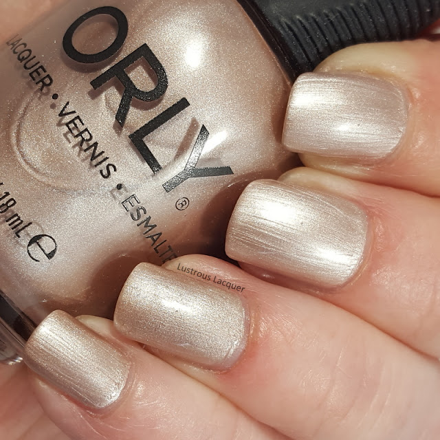 Sandy Champagne colored nail polish with a pearl finish from the Pastel City Collection