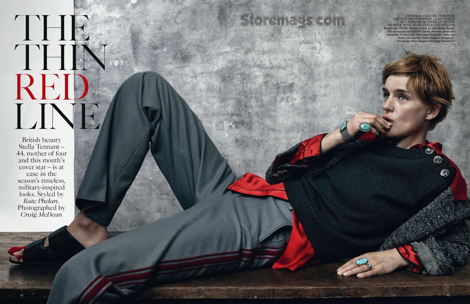 Dreaming of Dior "The Thin Red Line" Stella Tennant for Vogue UK July 2015