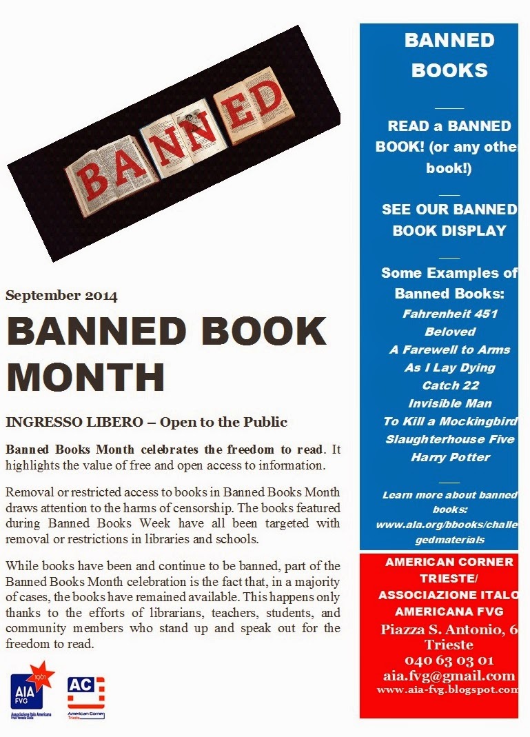 Associazione Italo Americana del Friuli Venezia Giulia Banned Books Month