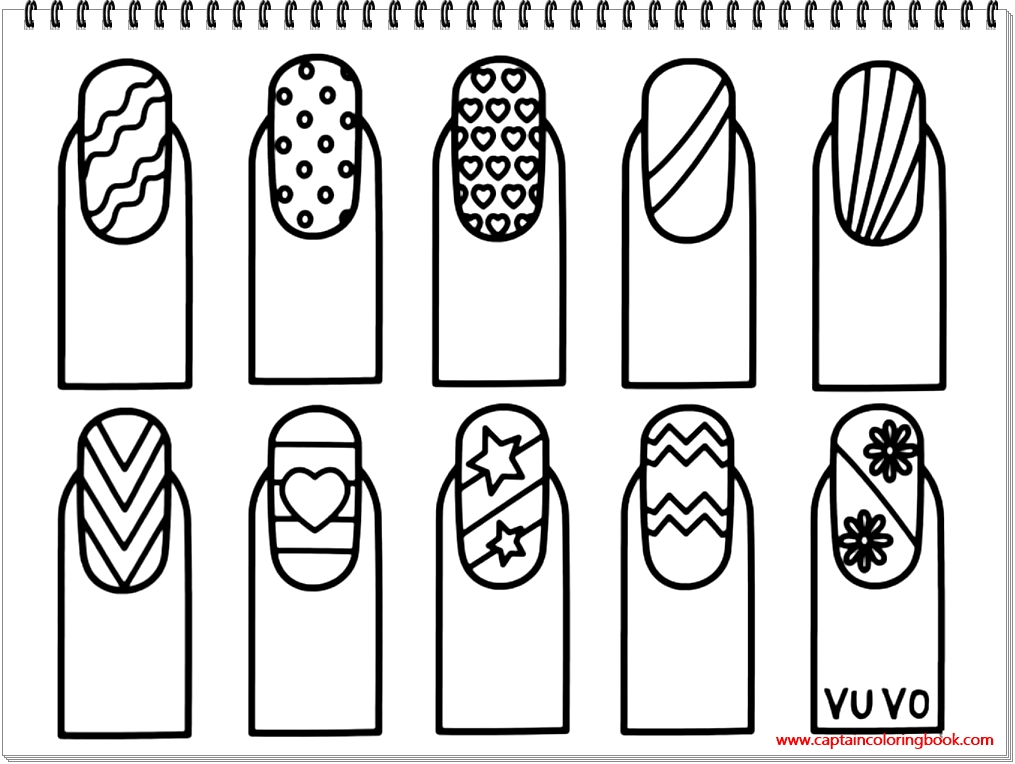 1. Nail Polish Coloring Pages - wide 3