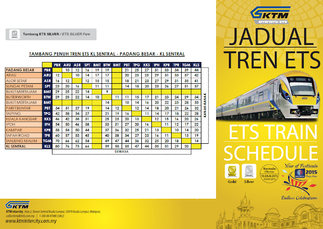 Jadual Ets Ke Padang Besar Jadual Perjalanan Dan Harga Tiket Tren ETS