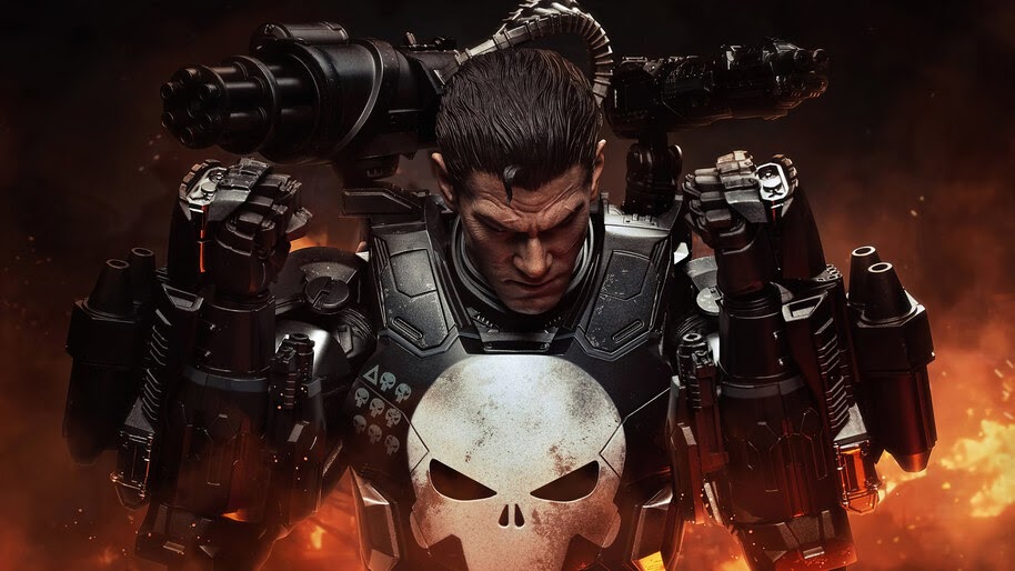 Punisher, Armor, Marvel, Comics, 4K, #6.1986