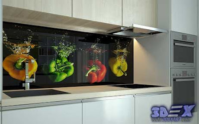 3d panel, 3d glass panel, 3d backsplash, 3d kitchen backsplash, 3d backsplash panel