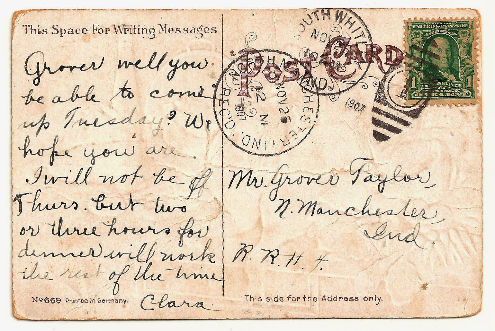 Back Of A Postcard With Stamp Back Of A Postcard With Stamp