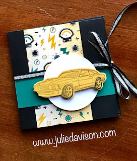 Control Freaks Blog Tour: Masculine Fun Fold Cards with Stampin' Up! Classic Garage ~ Geared Up Garage ~ www.juliedavison.com