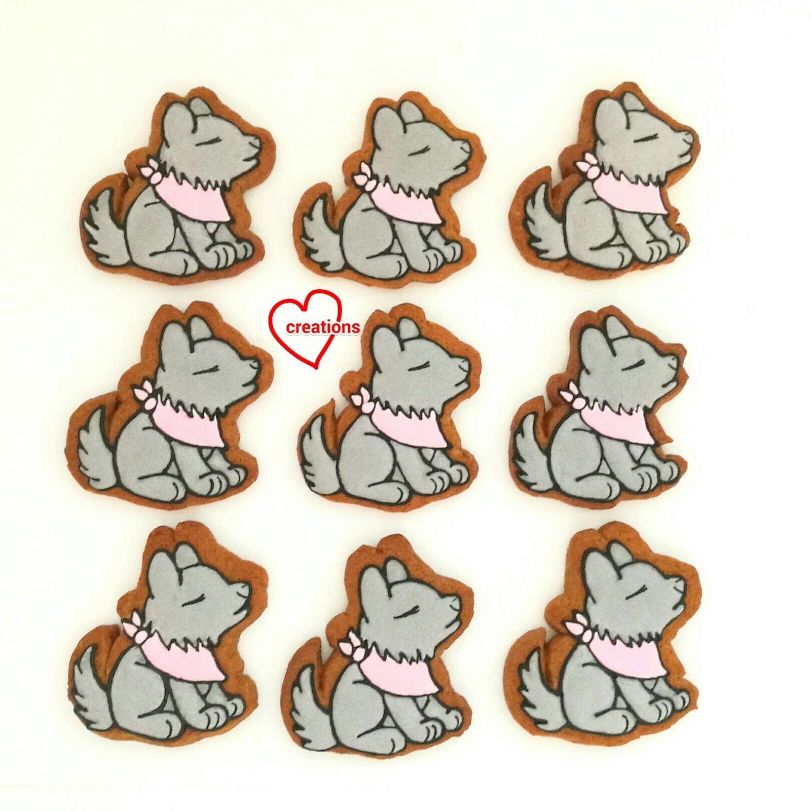 Loving Creations for You Baby Wolf Pup Brown Sugar Cookies