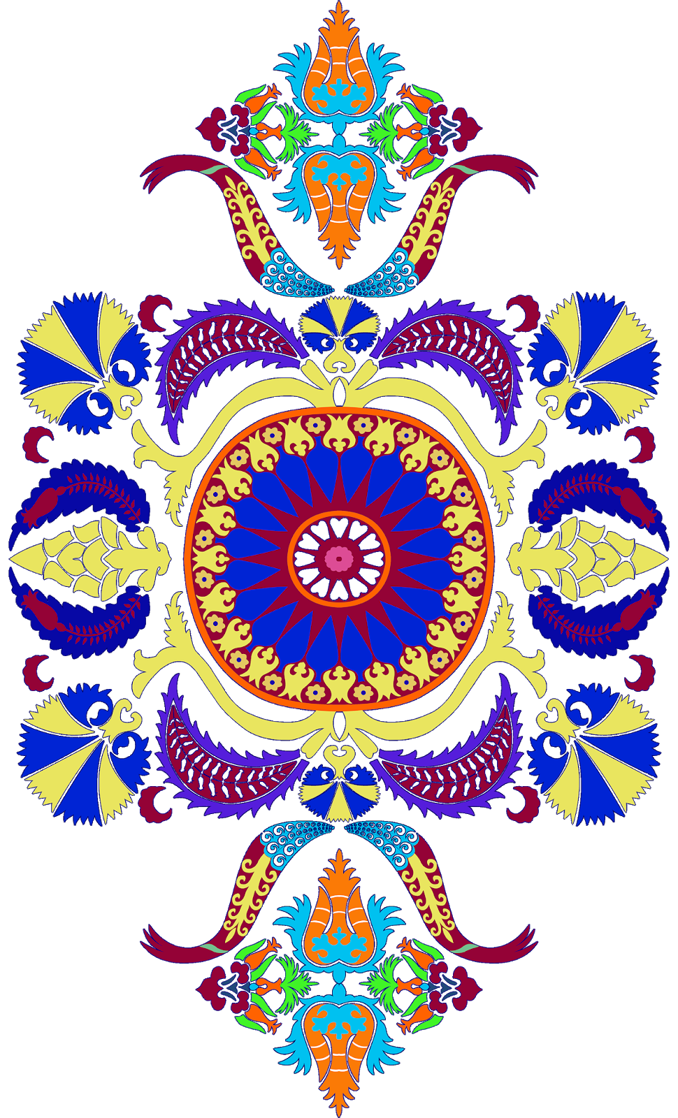 Vector Art Digital Print Lavanya Fabric Design