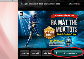 cài đặt FIFA Online 3 trên máy tính