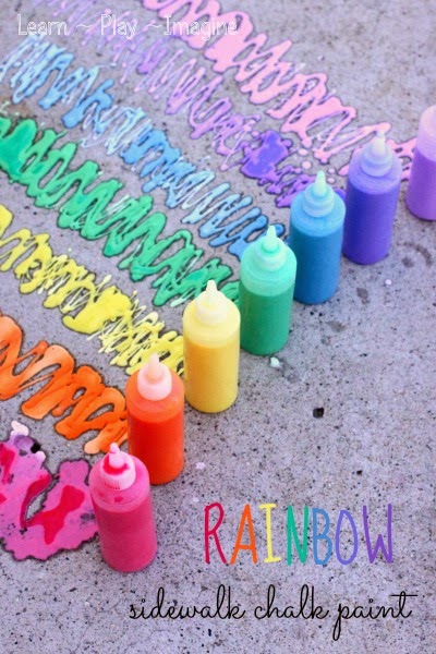 How to make gorgeous sidewalk chalk paint in rainbow colors