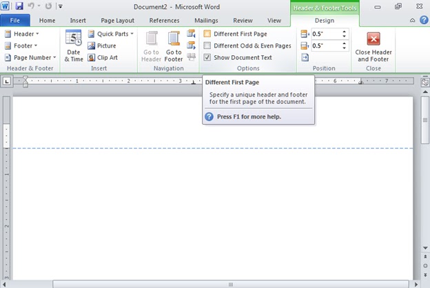 apa header and footer