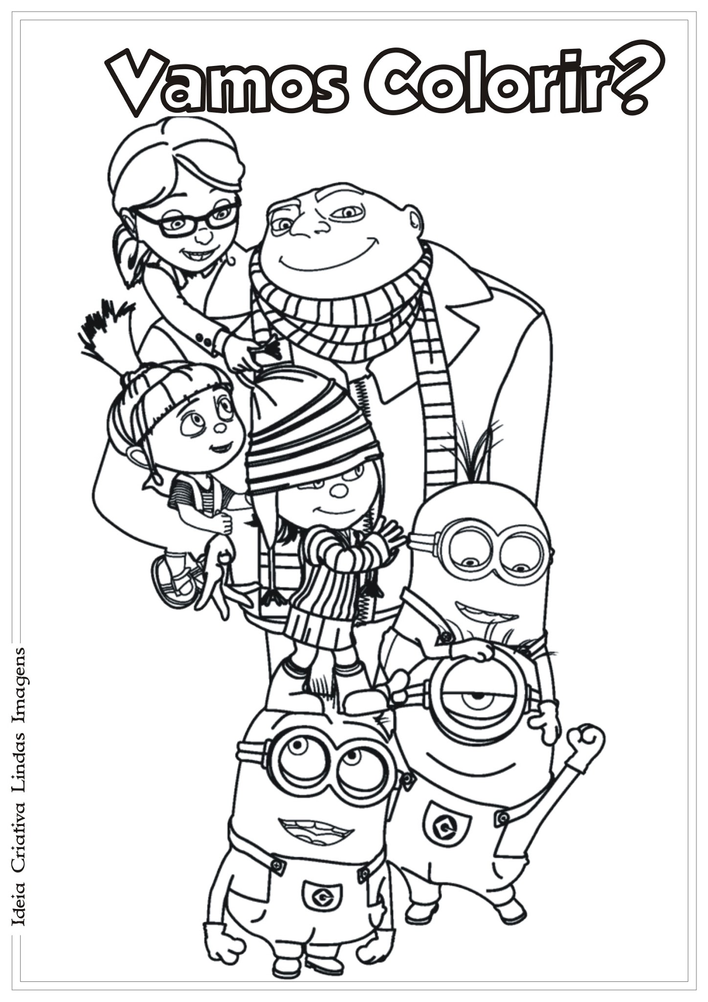 Desenhos para Pintar e Imprimir: Desenhos para colorir dos Minions