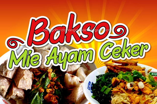 Contoh Desain Banner Sop Buah, Juice, Bakso dan Mie Ayam Ceker - Contoh