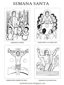 Semana Santa lámina para pintar