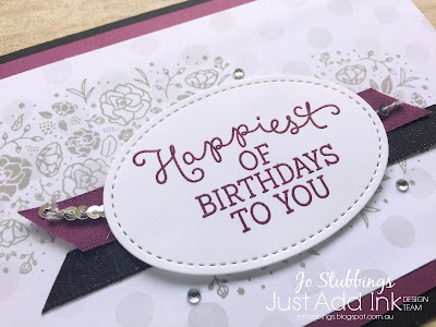Jo's Stamping Spot - Just Add Ink Challenge #382 using Wood Words and Birthday Blooms by Stampin' Up!