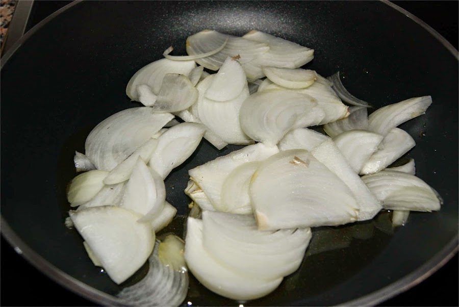 Lomo con cebolla paso 1