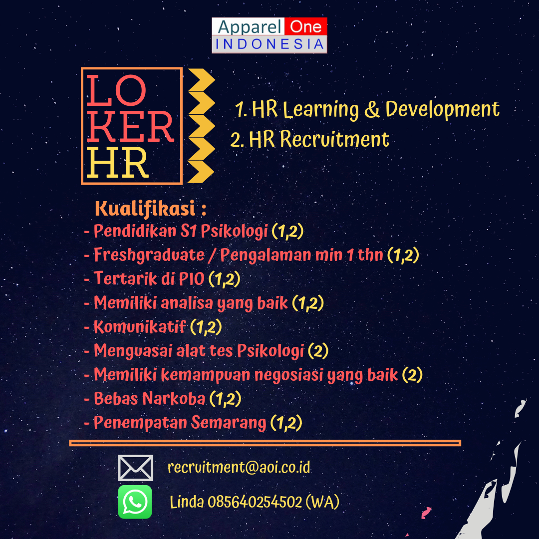 Lowongan Kerja Apparel One Indonesia Temukan Lowongan Kerja