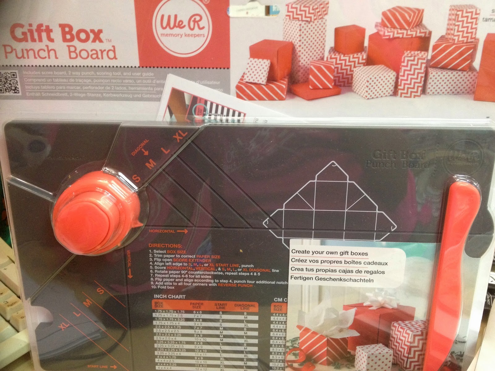 Scrapbook Memories We R Memory Keepers Gift Box Punch Board