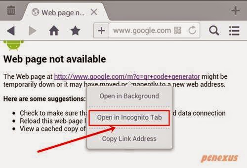 open links in incognito tab