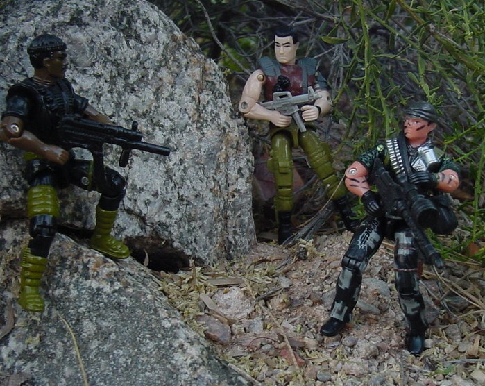 2004 Night Force Tunnel Rat, Toys R Us Exclusive, 1994 Stalker, 2001 Rock and Roll, Flint