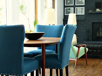 blue dining room furniture