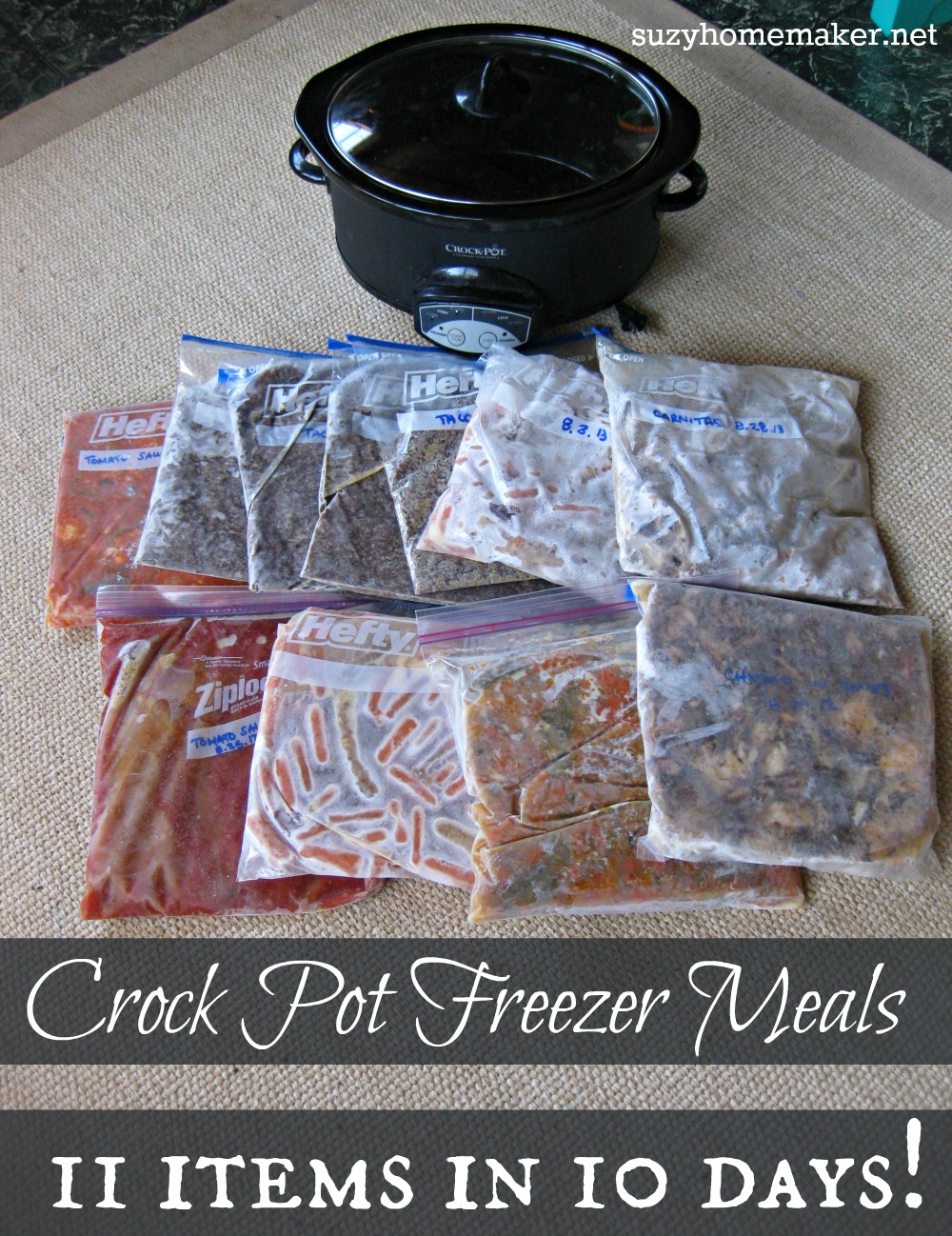 crock pot freezer cooking | suzy+co