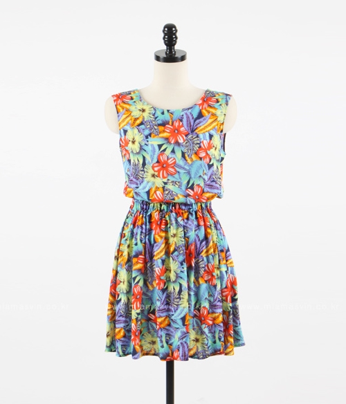 [Miamasvin] Tropical Print Dress | KSTYLICK - Latest Korean Fashion | K ...