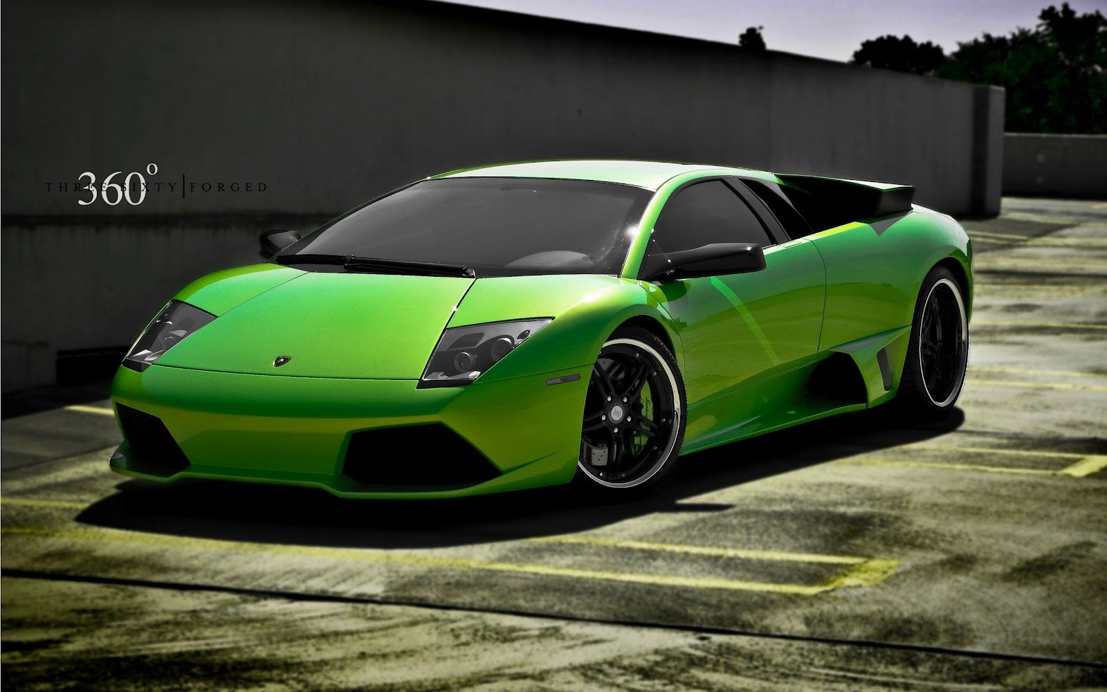 Free-Art-Tech: Green Lamborghini Wallpaper