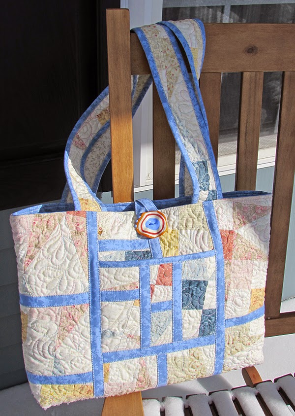The Reclycled Tote, free quilted bag pattern