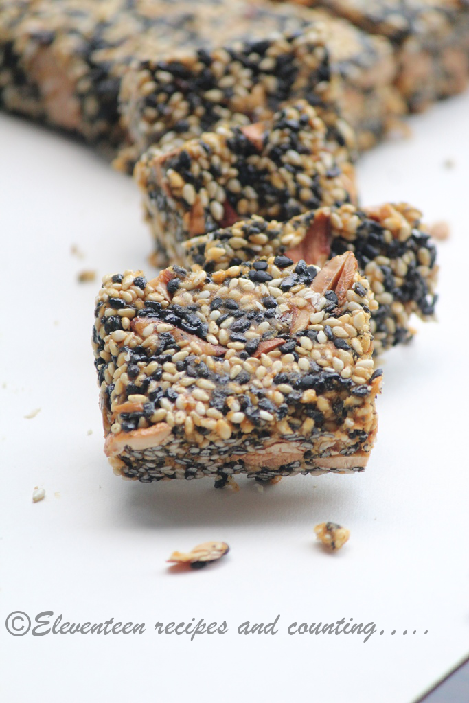 Eleventeen recipes and counting..... Green Tea Sesame Seed Bars