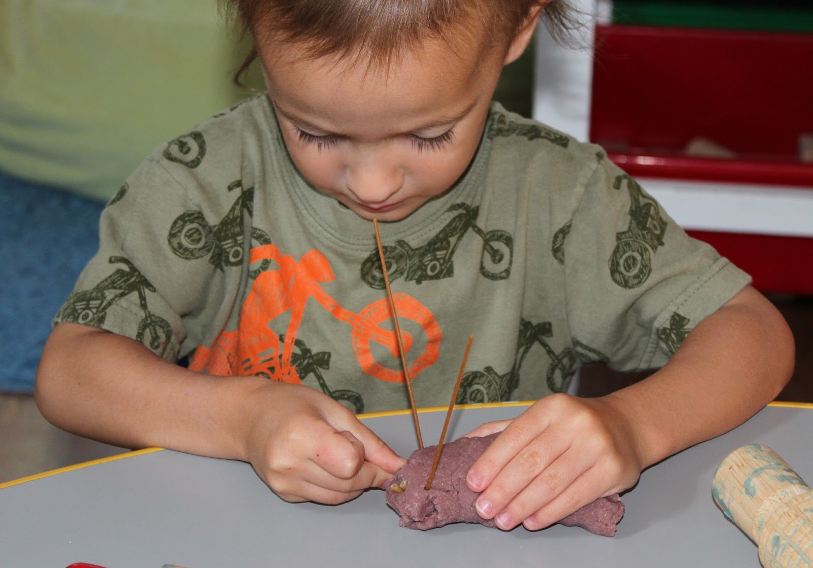 Seedlings Nursery School: Play Dough Pasta Bugs