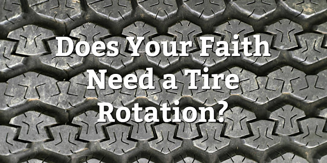 Do you need a spiritual tire rotation? This 1-minute devotion explains what that means and how to get one! #BibleLoveNotes #Bible