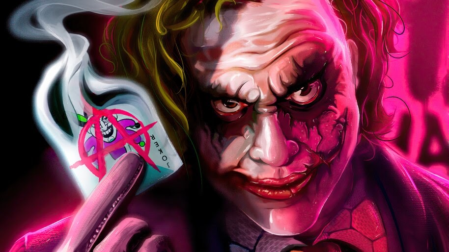 Joker, Card, Heath Ledger, Comics, Art, 4K, #6.2099