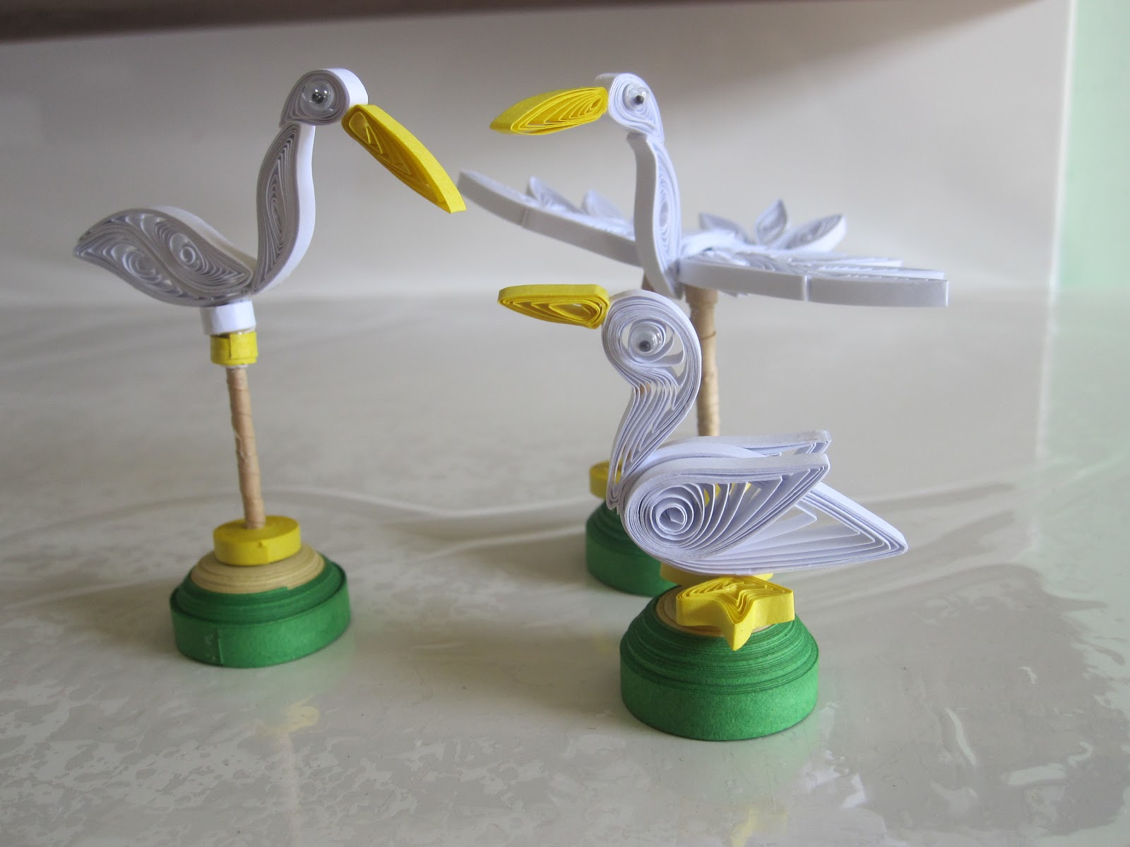 Nimisha's Creations Birds miniature 3D quilling..
