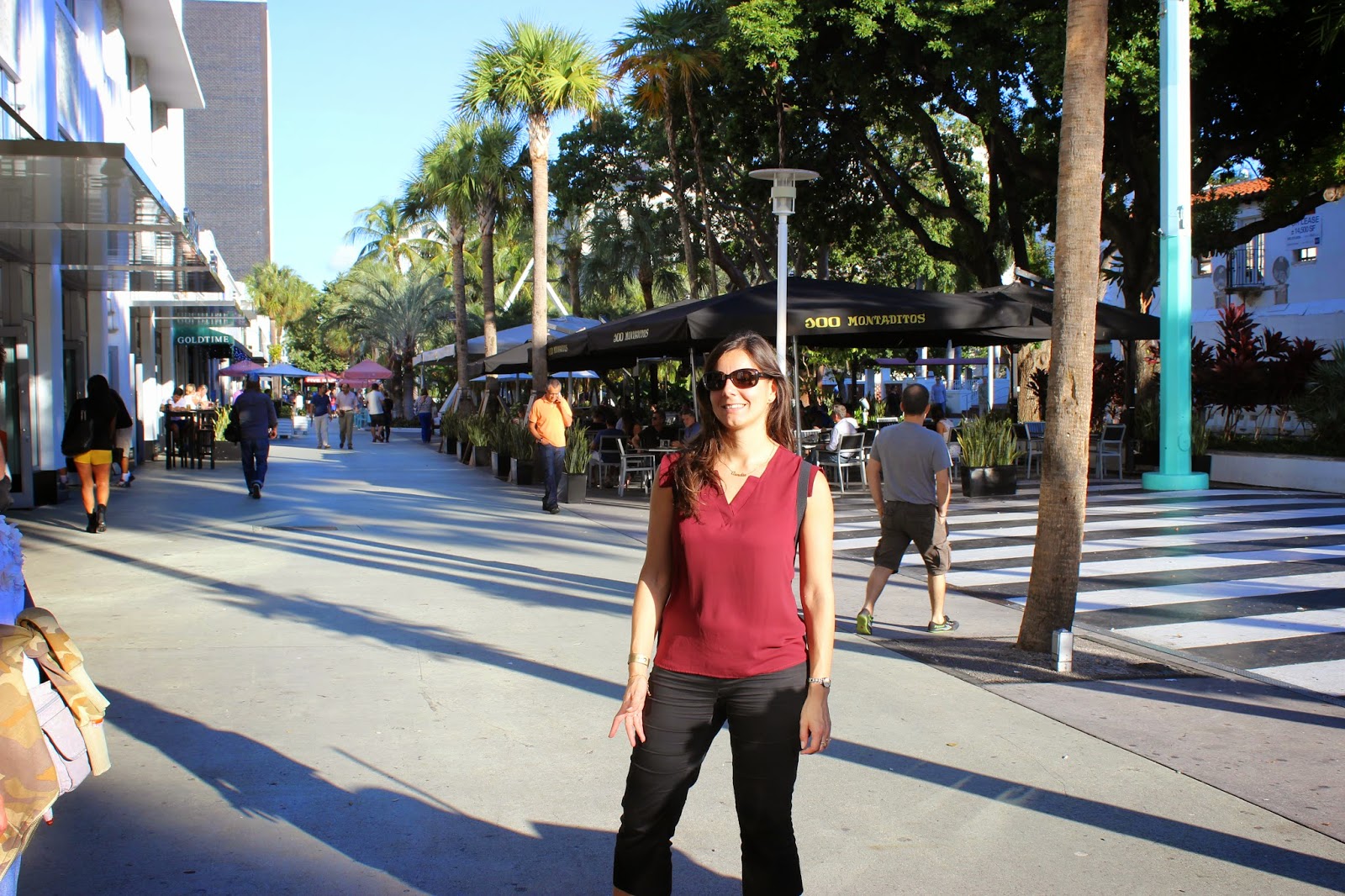 une touriste à Miami beach
