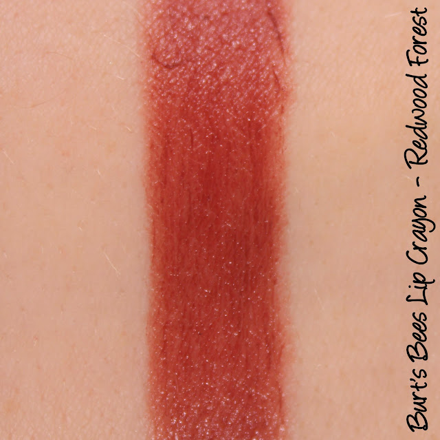 Burt's Bees Redwood Forest Lip Crayon Swatches & Review