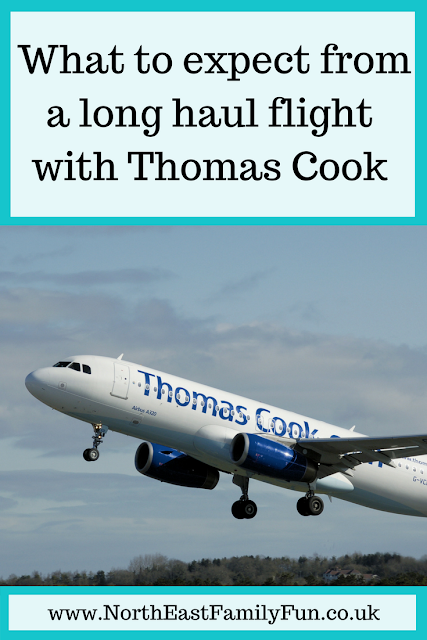 A Thomas Cook Long Haul Flight From Manchester In Flight