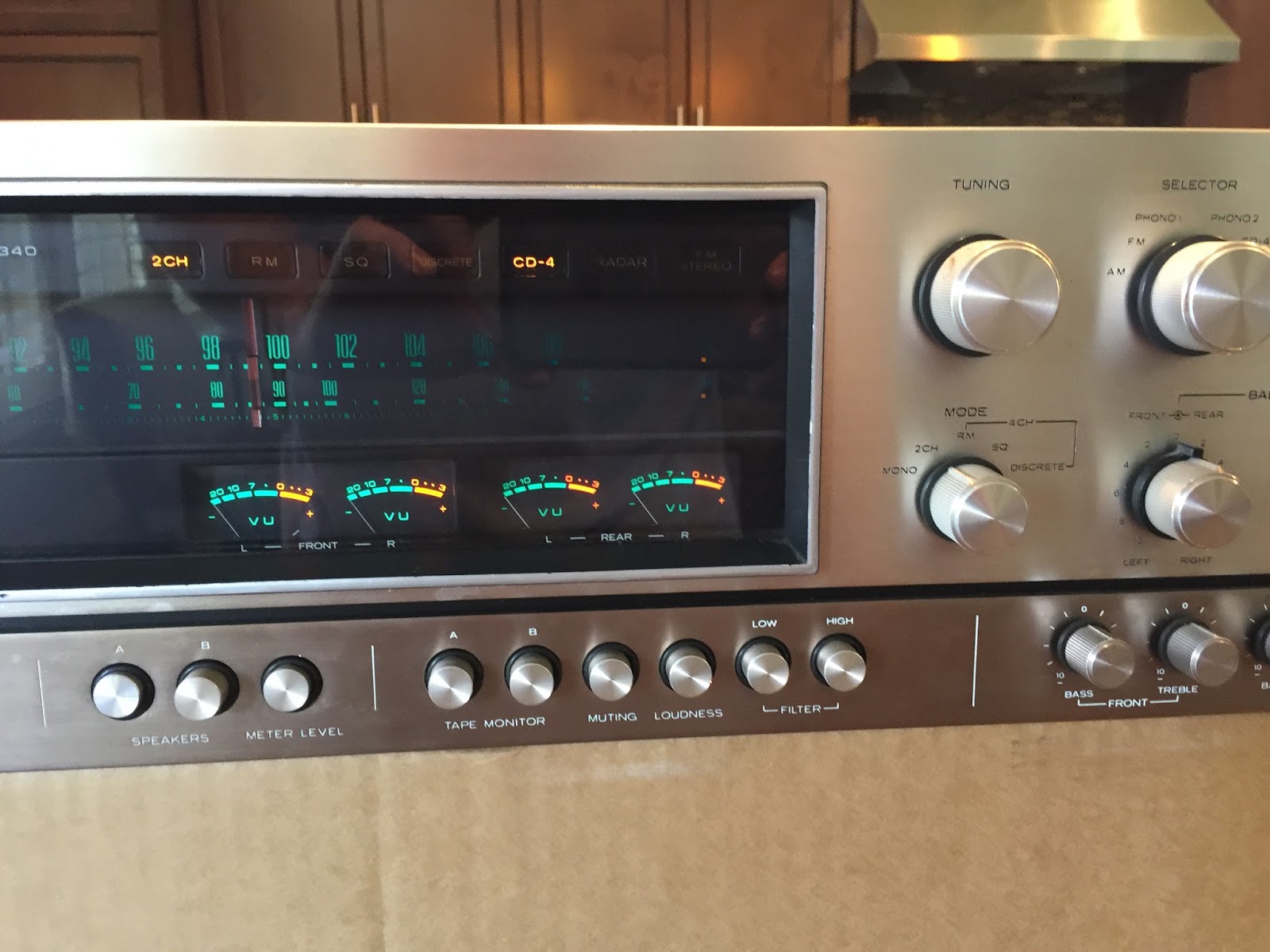 Kenwood KR8340 vintage quad (quadraphonic) receiver